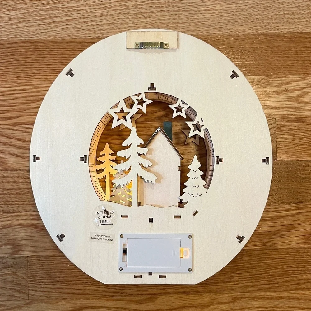 Anthropologie Monogram Wonderland Scene Light-Up Letter O NEW